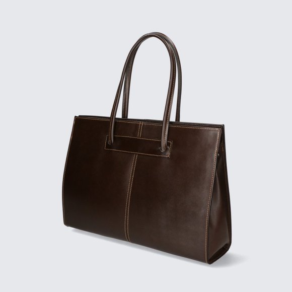 Italian Artisan Womens Luxury Tote Handbag In Genuine Cowhide Leather Made In It - Picture 12 of 16